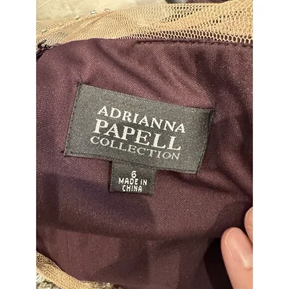 Adrianna Papell Short Formal Dress Size 6 New With Tags - Picture 13 of 15